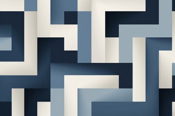 Poster - Modern isometric pattern design in minimalist gray and dark blue color scheme for maps