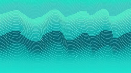 Retro grainy gradient background featuring a seamless texture effect in teal with an abstract wave pattern