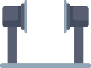 Poster - Icon of a car wheel alignment equipment checking geometry in a car repair shop
