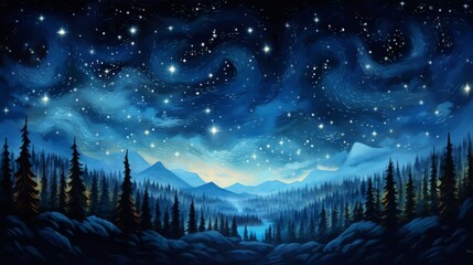 Starry night sky fully adorned with countless stars