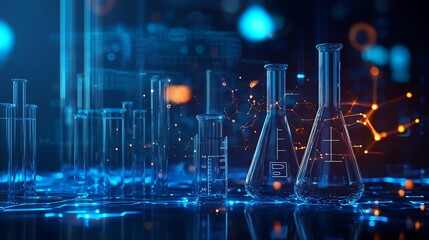 Poster - High-tech chemistry lab featuring AI-driven protocol optimization and efficiency
