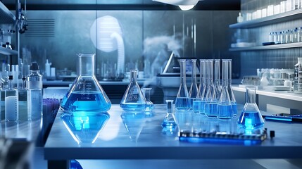 Poster - Chemistry lab innovation with AI optimizing protocols for groundbreaking research
