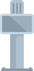 Aufkleber - Information kiosk showing blank screen displaying important information