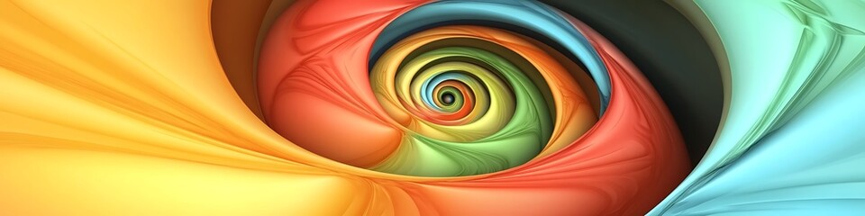 Poster - Colorful swirls dance vibrantly, leaving a smooth, inviting space for words