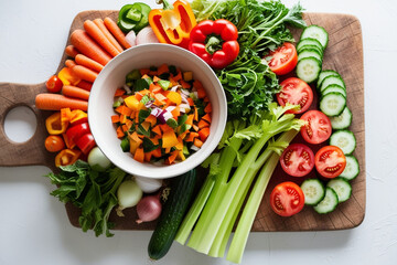 photo of beautiful food, mixed fresh green salad, street food, restaurant food