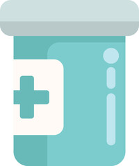 Poster - Medical jar with a cross, representing healthcare and pharmacy