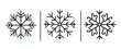© typepng - Animated snowflakes coloring page. Black and white.