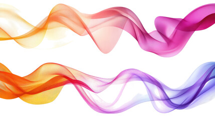 Poster - Flowing Abstract Geometric Patterns in Vibrant Colors and Transparency Generative AI