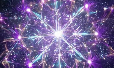 Wall Mural - dolly shot with star cluster formation: the camera starts close to a dense star cluster, capturing t