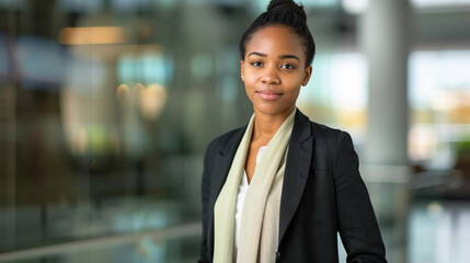 attractive business woman in an office setting