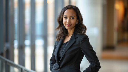 attractive business woman in an office setting