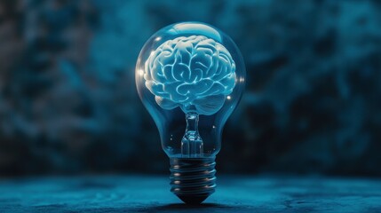 Aufkleber - A Human Brain Inside a Lightbulb