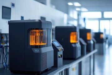 Fototapete - Modern pharmaceutical equipment operating in medical research laboratory