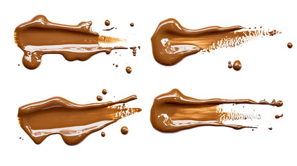 Poster - Brown Paint Stains on Clean Surface Highlighting Texture Generative AI