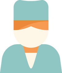 Wall Mural - Stylized illustration of a surgeon wearing scrubs and a mask