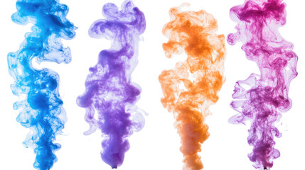 Poster - Colorful Smoke Explosions Showcasing Vibrant Hues in Artistic Display Generative AI