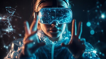 Poster - A futuristic physics lab using virtual reality to study the behavior of particles in high-energy collisions 