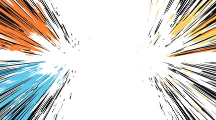 Poster - Dynamic Comic Book Radial Lines Creating Explosive Visual Impact Generative AI