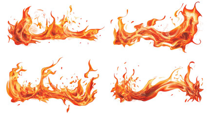 Poster - Vibrant Fire Borders Enhance Design Projects' Visual Appeal Generative AI
