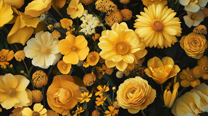 Yellow flower variety texture