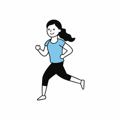 Wall Mural - running person illustration