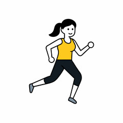 Wall Mural - running person illustration