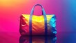 © kvladimirv - Vibrant Gradient Athletic Bag with Neon Colors on Reflective Surface