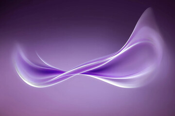Poster - Ethereal purple wave design flowing gracefully across a tranquil background