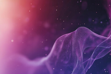 Poster - Vibrant purple and pink smoke swirling with soft particles in a dreamy atmosphere