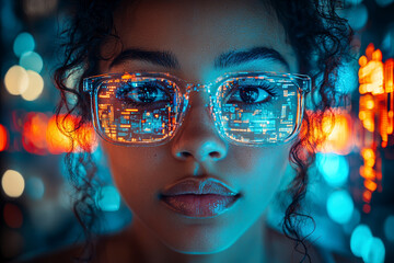 Aufkleber - A group of people from different ethnic backgrounds participating in a virtual hackathon, promoting diversity in tech. Concept of innovation.