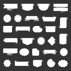 Poster - Set of Ribbons flyers. Colorful Ribbon elements. Modern simple ribbons collection. Vector illustration.