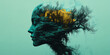 © Vertigo Images - Abstract portrait of a woman with a forest growing from her head.