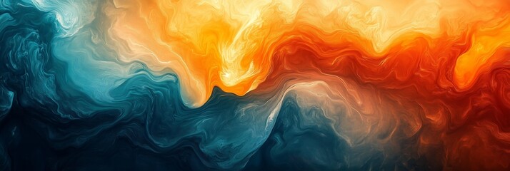 Poster - A digital art piece showcasing fluid, swirling patterns of color in an abstract composition, evoking the feeling and beauty found within nature's landscapes