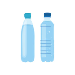 vector illustration of clean water plastic bottle. clean water drinking mineral icon or emblem, bott