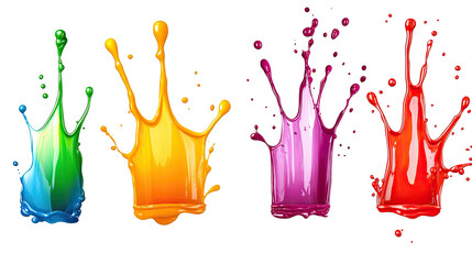 Poster - vibrant colorful splashes of paint creating an abstract design generative ai