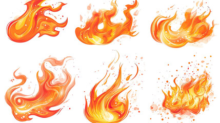 Poster - Dynamic Flames and Vibrant Fires Display Intense Energy and Heat Generative AI