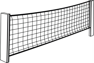 Volleyball net vector silhouette