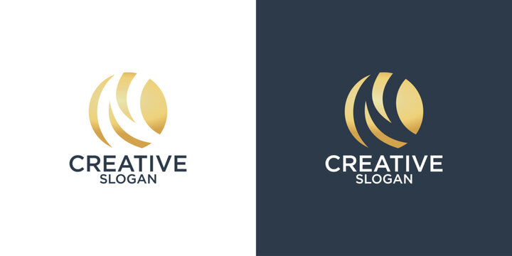 collection of letter n abstract monogram logo design vector