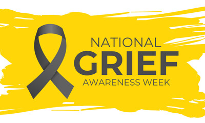 Poster - Vector illustration on the theme of National Grief awareness week observed each year from December. Banner poster, flyer and background design template. Eps 10.