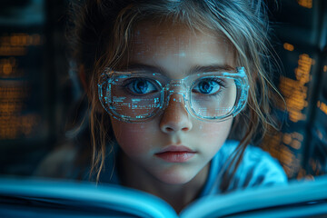Poster - An AI-driven educational platform adapting content to suit individual learning styles and paces. Concept of AI in education.