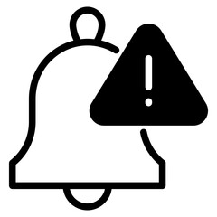 Poster - notification bell with exclamation mark icon