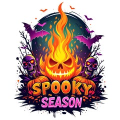 T-shirt Design  Halloween spooky season