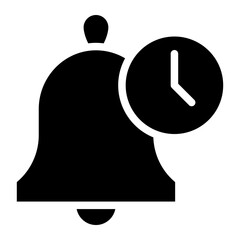 Poster - notification bell with clock icon