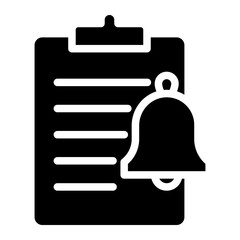 Poster - clipboard with notification bell icon