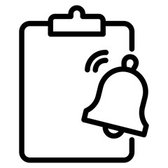 Poster - clipboard with notification bell icon