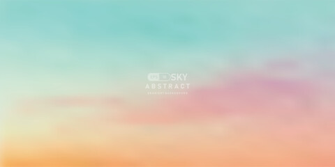 Poster - Blue sky and coolorful cloud abstract gradient vector background.