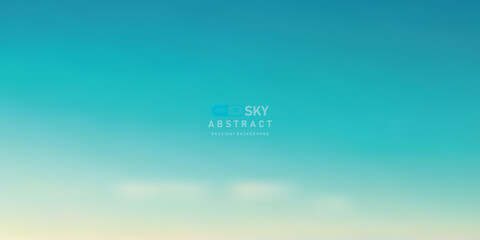 Poster - Blue sky and coolorful cloud abstract gradient vector background.