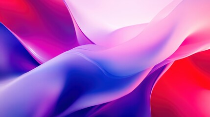 Aufkleber - Vibrant abstract waves in pink, blue, and purple tones, creating a dynamic and fluid visual effect on a smooth surface.