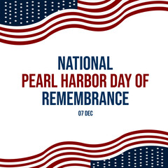 vector graphic of National Pearl Harbor Day of Remembrance good for national .......National Pearl Harbor Day of Remembrance celebration. flat design. flyer design.flat illustration.