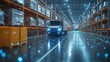 © huynh - The integration of intelligent IoT technology with a smart warehouse system enhances the tracking of package picking, delivery, and the entire future supply chain.